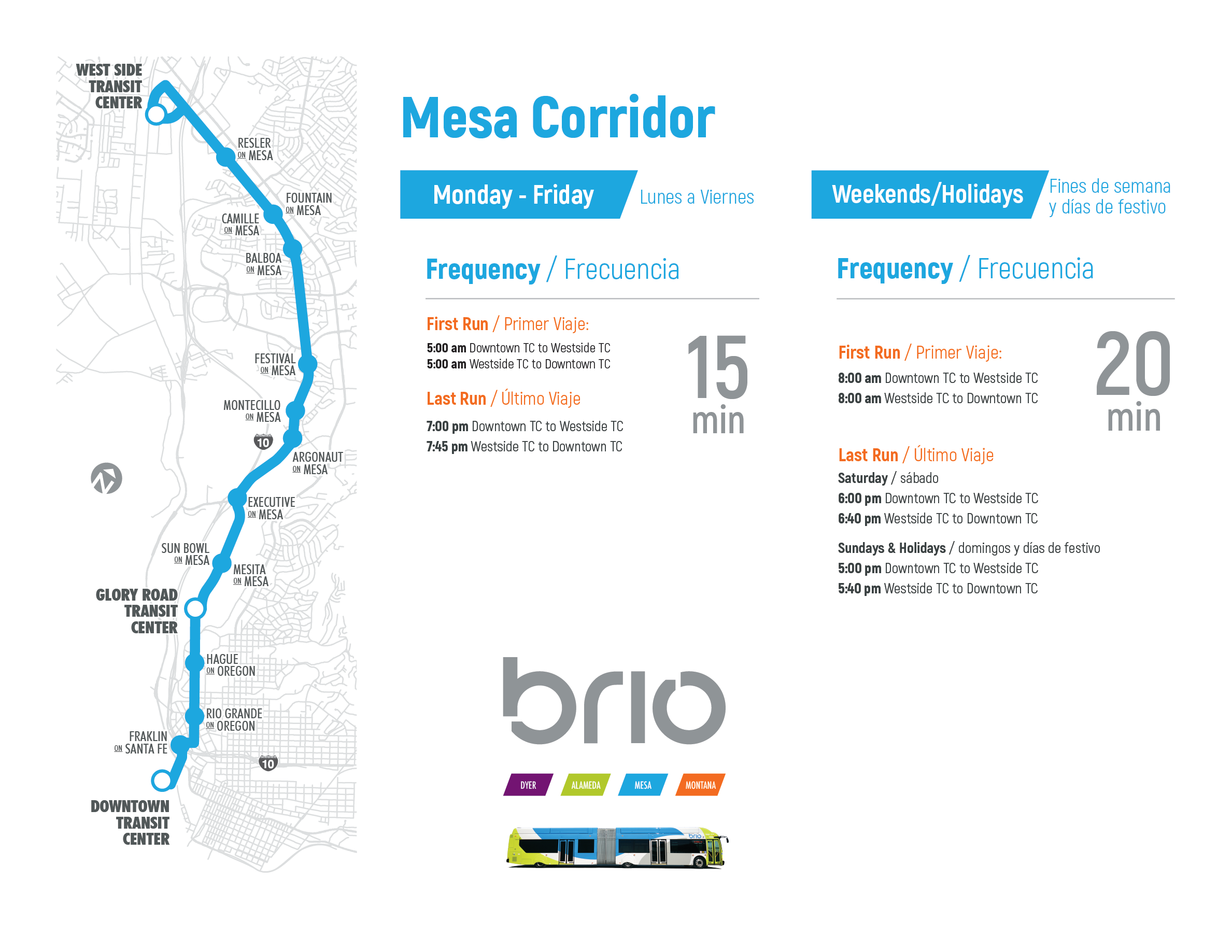 Image of Mesa Corridor route